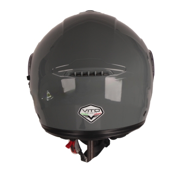 Preview: Klapphelm - VITO FURIO NARDO - grau-glänzend